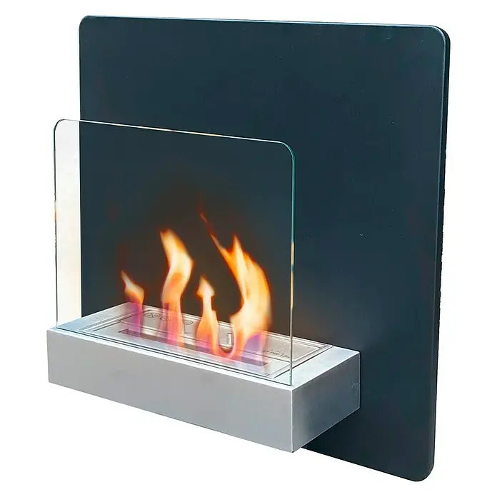 Purline Chimenea de bioetanol Hypnos - L x An x Al: 20 x 60 x 60 cm, Negro
