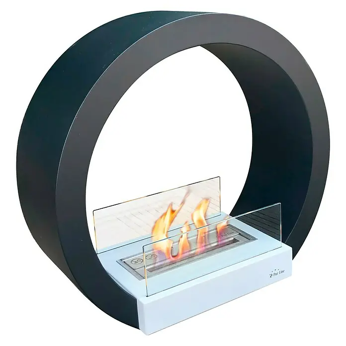 Purline Chimenea de bioetanol Morea B - L x An x Al: 25 x 60 x 55 cm, Negro