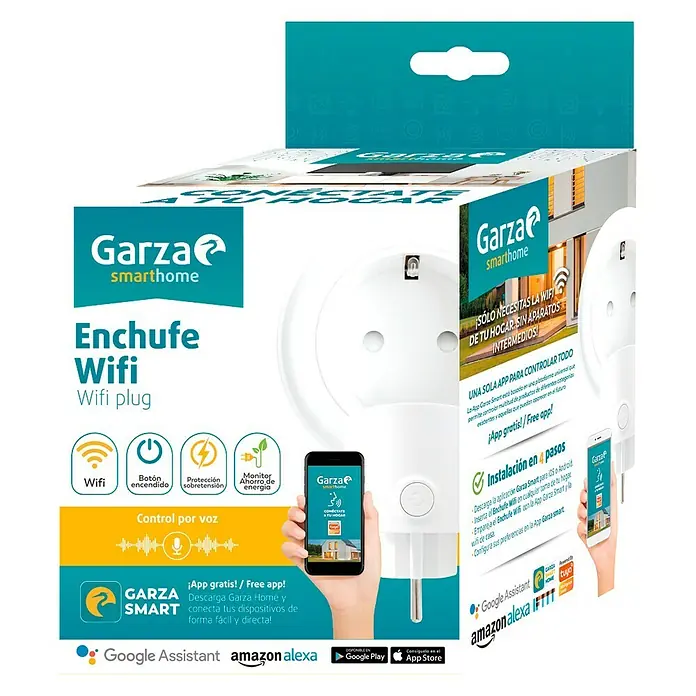Garza Smart Home Enchufe inteligente WiFi - Blanco, IP20