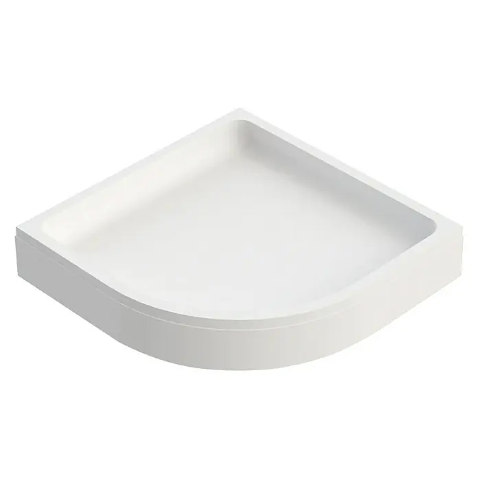 Ottofond Duschwannenträger Andros - 87 x 87 cm, Expandiertes Polystyrol, Weiß - Rechte Seitenansicht