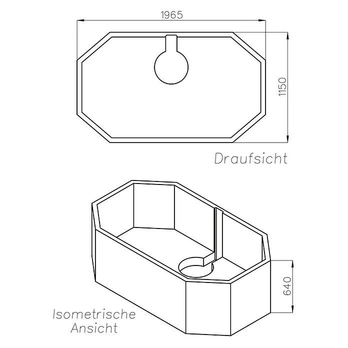 Ottofond Badewannenträger Monaco - Passend für: Eckbadewanne Monaco 200 x 118 cm