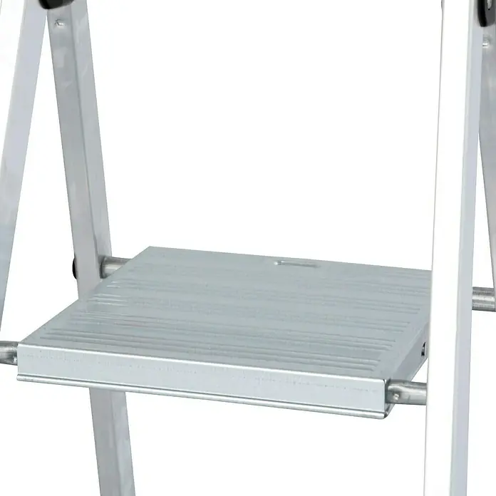 Krause Monto Stufenstehleiter Solidy - Arbeitshöhe: 2,65 m, 3 Stufen, Aluminium, Eimerhaken - Detailaufnahme