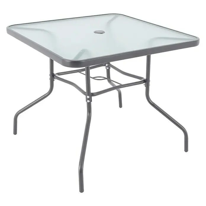 Sunfun Gartenmöbel-Set - 5 -tlg., Glas/Textilen, Stahl, Anthrazit