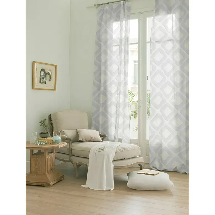 Visillo para ventana Giacarta - 140 x 280 cm, 100% poliéster, Natural