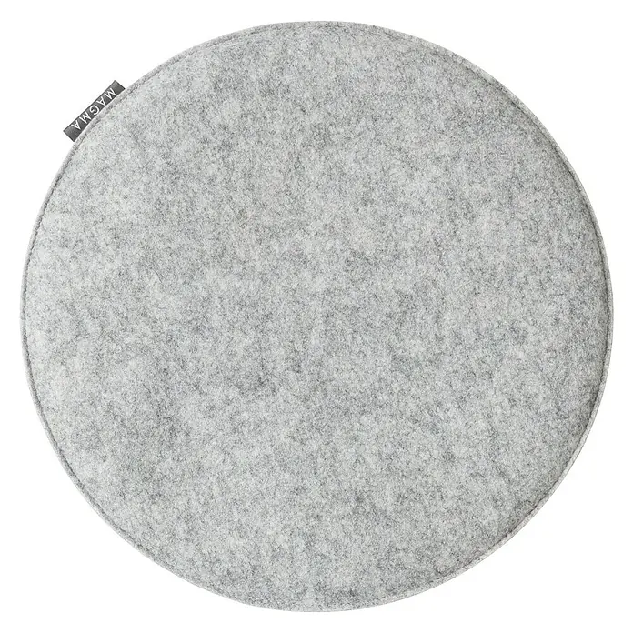 Sitzkissen rund Carl - Ø x H: 35 x 2 cm, Grau, 100 % Polyester