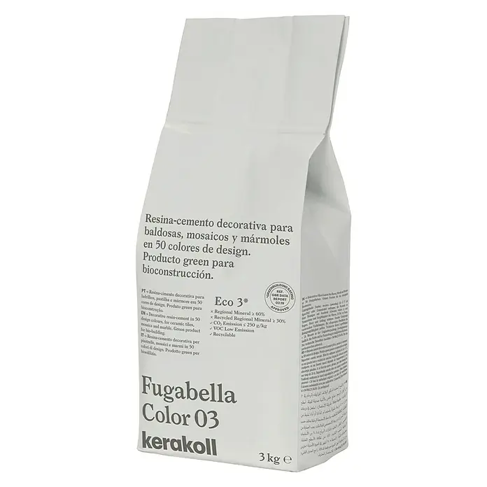 Kerakoll Sellador de resina - cemento Fugabella - Tono de color: 03, 3 kg