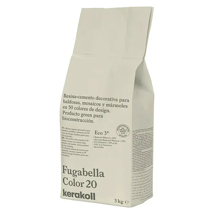 Kerakoll Sellador de resina - cemento Fugabella - Tono de color: 20, 3 kg