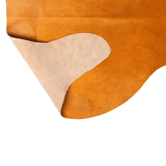 Esbeco Deko-Kuhfell - Gelb, 100 % Echtfell, Fläche ca.: 3 m² - 4 m² - Detailaufnahme