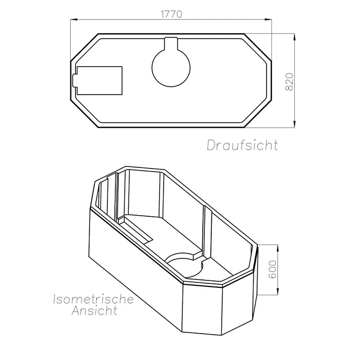 Ottofond Badewannenträger Dakar - Passend für: Badewanne Dakar 180 x 85 cm