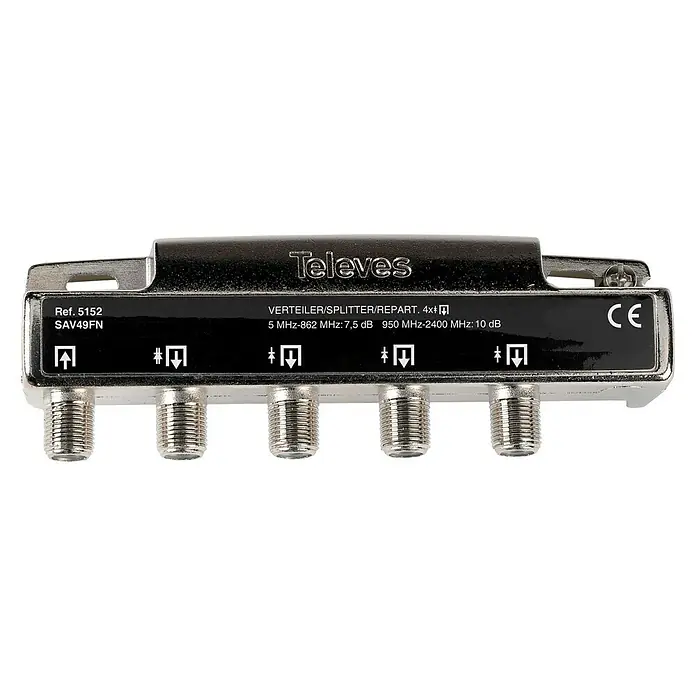 Televés Distribuidor F 4D - x 4, Tipo de conexión: Conector F