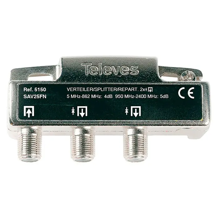 Televés Distribuidor F 2D - x 2, Tipo de conexión: Conector F