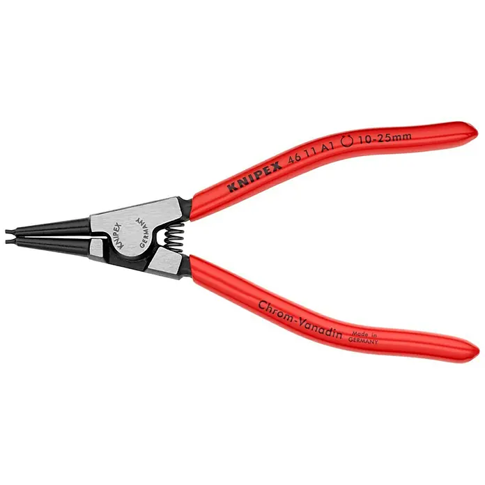 Knipex Kliješta za postavljanje okruglih osigurača - Duljina: 140 mm, Prikladno za: Vanjski prsteni - Pogled sprijeda