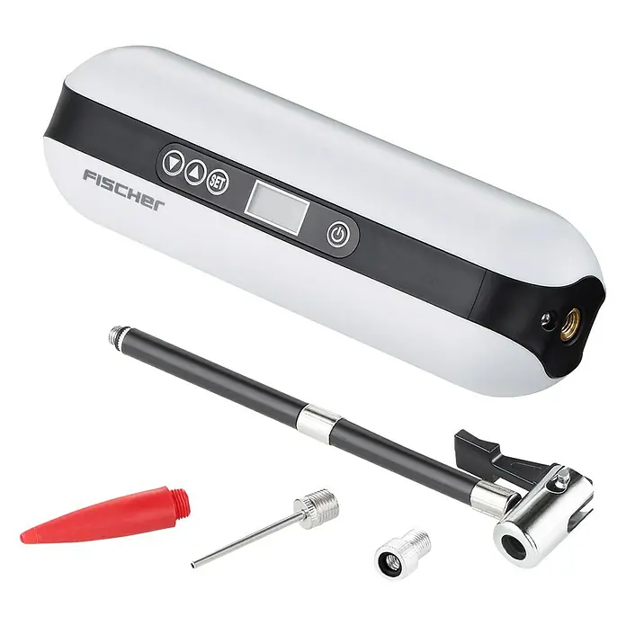Fischer Akku-Kompressor - Passend für: Sclaverand/Dunlop Ventile, 10,3 bar, LC-Display