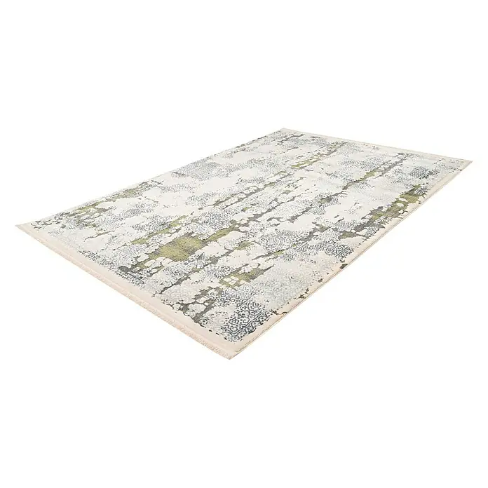 Kayoom Kurzflorteppich Palace II - Grau/Grün, 170 x 120 cm, 100 % Polypropylen - Rechte Seitenansicht