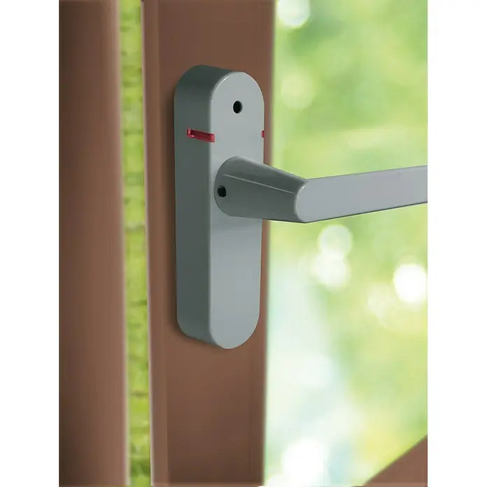 Schellenberg Smart Home Funk-Alarmgriff - DIN Anschlag: Links/Rechts, Silber - Vorderansicht