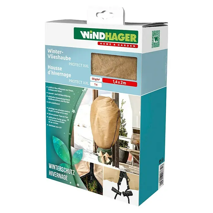 Windhager Haubenvlies Protect - B x H: 1,4 x 2 m, Beige, 50 g/m²