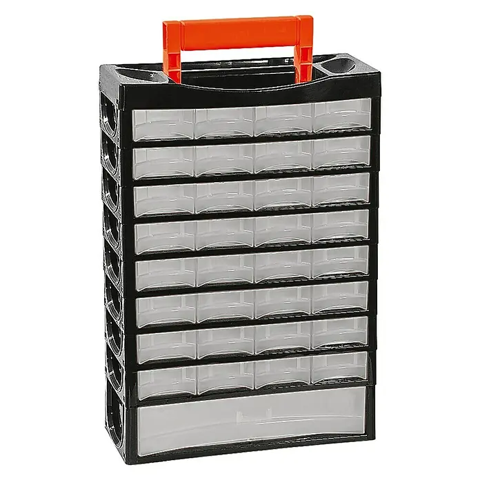 Lockweiler Kleinteilmagazin P 33 - Schwarz, Anzahl Schubladen: 33 Stk.