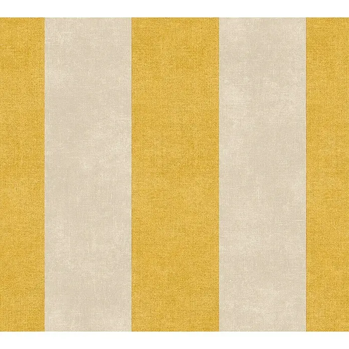 AS Creation Paradise Garden Vliestapete Blockstreifen - Beige/Gelb, Streifen, 10,05 x 0,53 m - Detailaufnahme