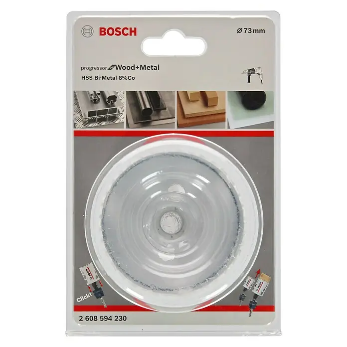 Bosch Professional Lochsäge BiM Progressor - Durchmesser: 73 mm, HSS-Bimetall - Vorderansicht