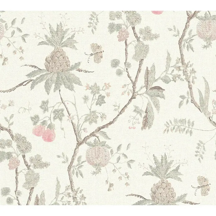 AS Creation Paradise Garden Vliestapete Früchteranke - Weiß, Floral, 10,05 x 0,53 m - Detailaufnahme