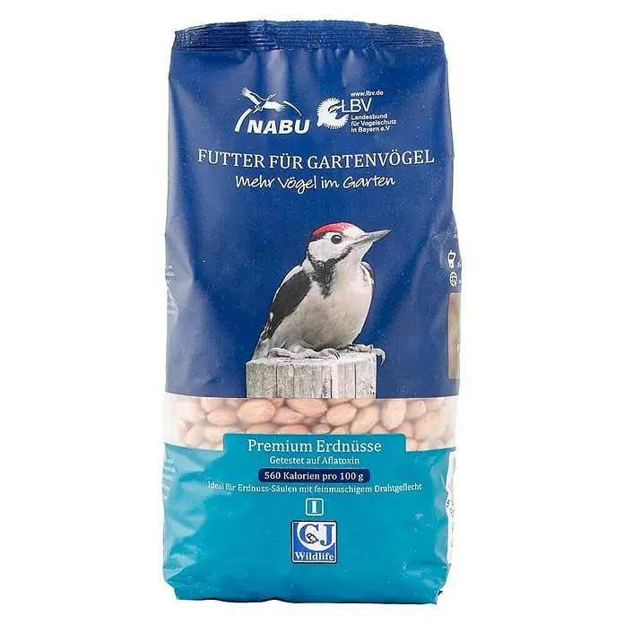 CJ Wildlife Wildvogelfutter - 1 kg, Ganze Erdnüsse