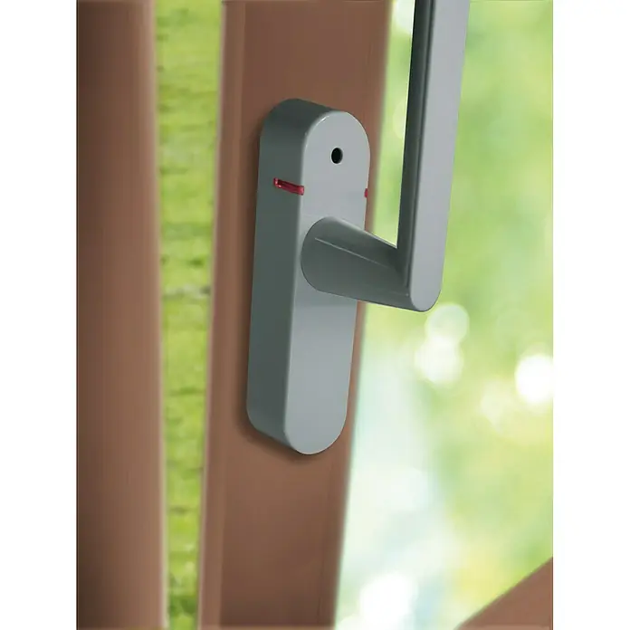 Schellenberg Smart Home Funk-Alarmgriff - DIN Anschlag: Links/Rechts, Silber - Vorderansicht