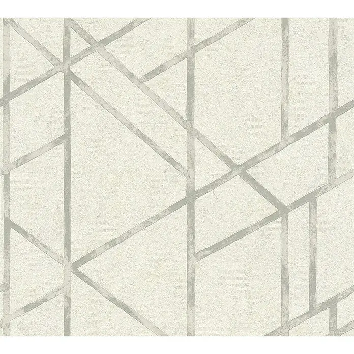 AS Creation Metropolitan Stories Vliestapete Geometrie - Weiß/Grau, Grafisch, 10,05 x 0,53 m - Detailaufnahme