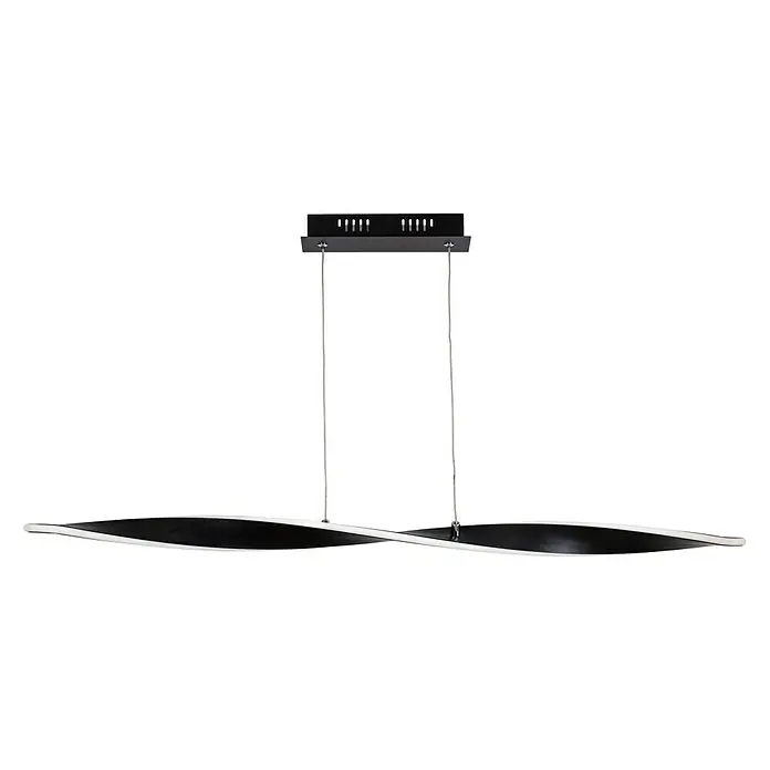 Lámpara colgante LED Raven 2 - 20 W, L x An x Al: 100 x 8 x 120 cm, Negro, Blanco neutro