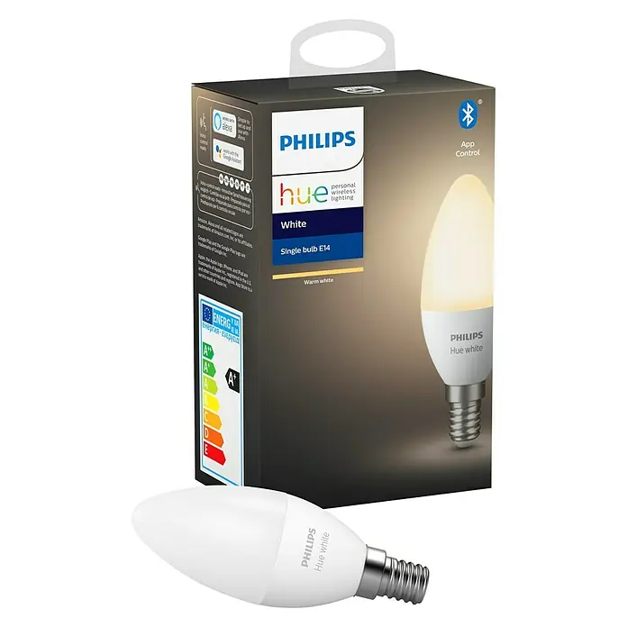 Philips Hue LED žarulja White Ambiance - E14, 5,5 W, Topla bijela, Može se prigušiti, 1 kom - Pogled s lijeve strane