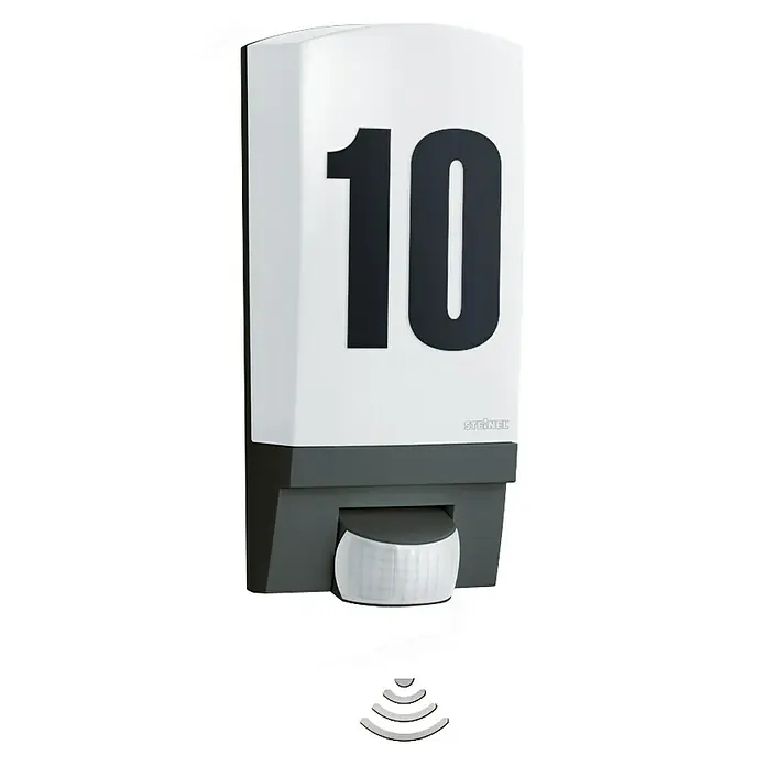 Steinel Buitenwandlamp met sensor L 1 - 60 W, 120 x 110 x 255 mm, Zwart, IP44 - Vooraanzicht