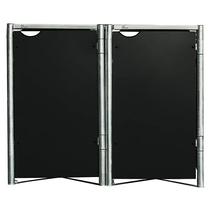 Hide Mülltonnenbox - 63,4 x 121 x 115,2 cm, Schwarz - Vorderansicht