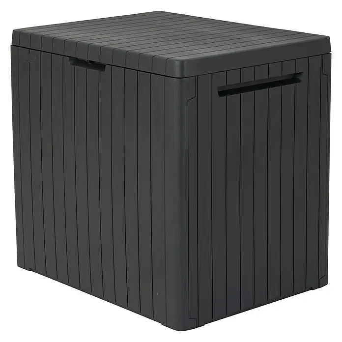 Keter Storage-Box City Box - L x B x H: 44 x 57,8 x 55 cm, Kunststoff, Anthrazit - Vorderansicht