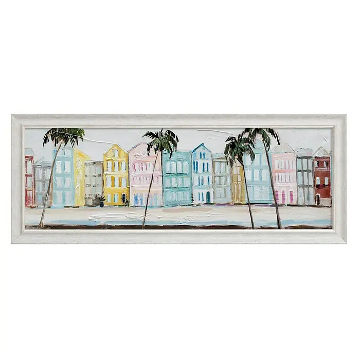 Cuadro pintado a mano Frente al mar - In front of the sea, An x Al: 90 x 30 cm
