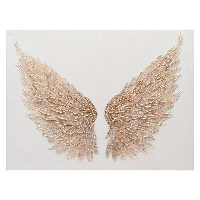 Cuadro pintado a mano Dipinto Alas de oro - Gold wings, An x Al: 120 x 90 cm