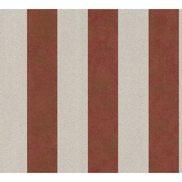 AS Creation Trendwall Vliestapete Streifen - Beige/Rot, Streifen, 10,05 x 0,53 m - Detailaufnahme