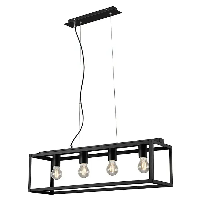Briloner Hanglamp Box - 40 W, l x b x h: 75 x 20 x 120 cm, Zwart, E27