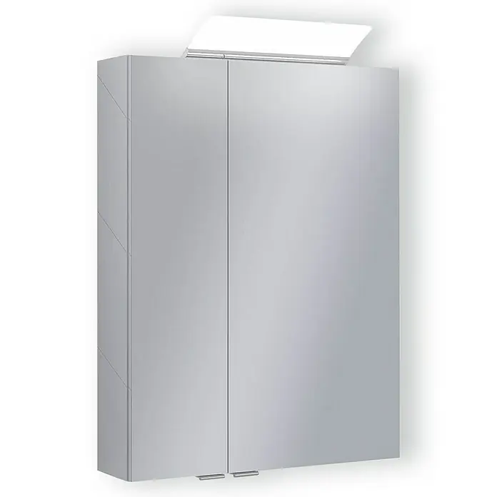 Riva LED-Spiegelschrank Reflex - B x H: 70 x 80 cm, Mit Beleuchtung, Spanplatte, Farblos - Vorderansicht