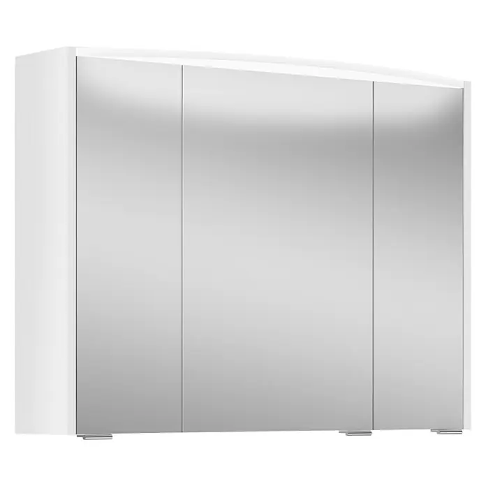 Riva LED-Spiegelschrank Pepe - B x H: 83,3 x 61,3 cm, Mit Beleuchtung, Spanplatte, Weiß - Vorderansicht