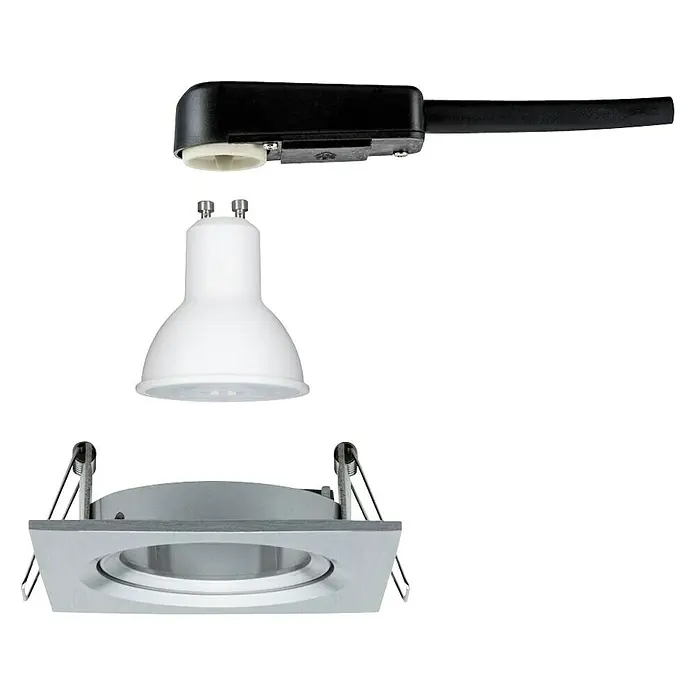 Paulmann LED-Einbauleuchte Nova - 6,5 W, L x B x H: 8,4 x 8,4 x 9 cm, Aluminium, Warmweiß