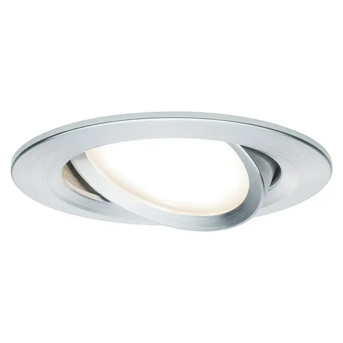 Paulmann LED-Einbauleuchte Nova - 6,5 W, Aluminium, Warmweiß, 1 Stk. - Vorderansicht