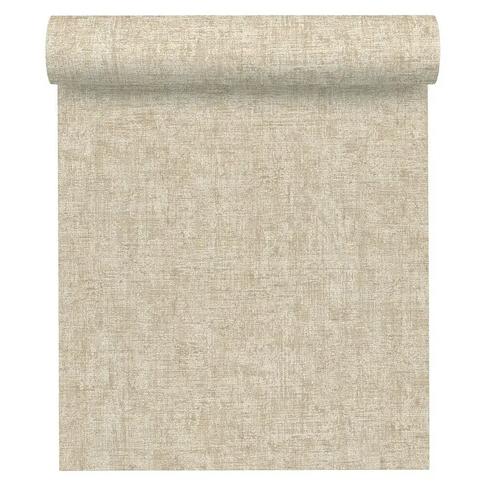 AS Creation Greenery Vliestapete Borneo - Beige, Uni, 10,05 x 0,53 m - Vorderansicht