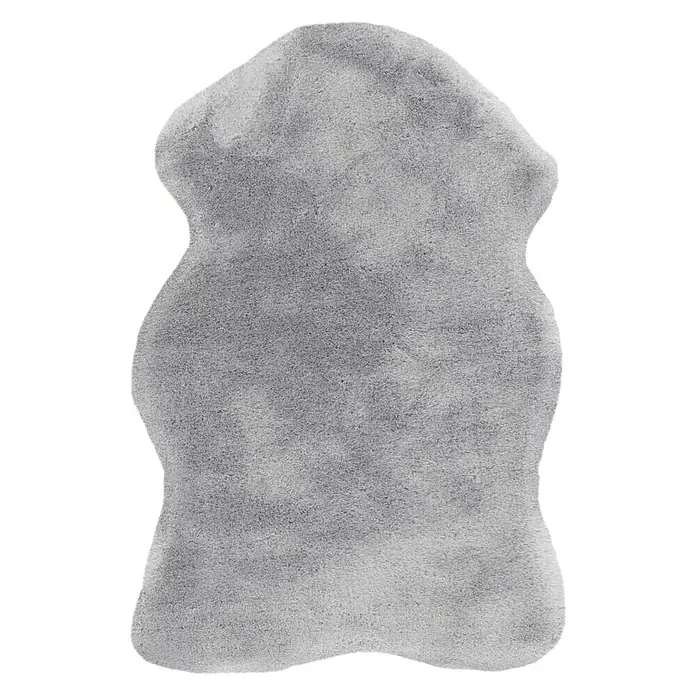Kayoom Deko-Kunstfell Rabbit - Tieroptik, Silber, 90 x 60 cm, 100 % Polyester - Ansicht von oben