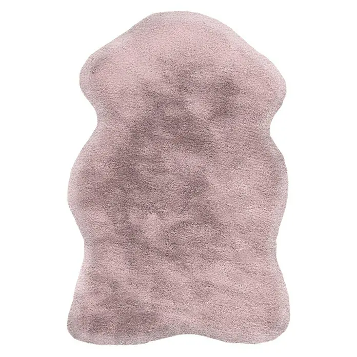Kayoom Deko-Kunstfell Rabbit - Tieroptik, Rosa, 90 x 60 cm, 100 % Polyester - Ansicht von oben