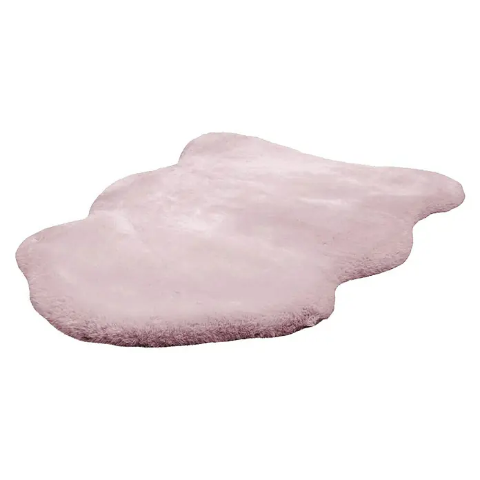 Kayoom Deko-Kunstfell Rabbit - Tieroptik, Rosa, 90 x 60 cm, 100 % Polyester - Rechte Seitenansicht