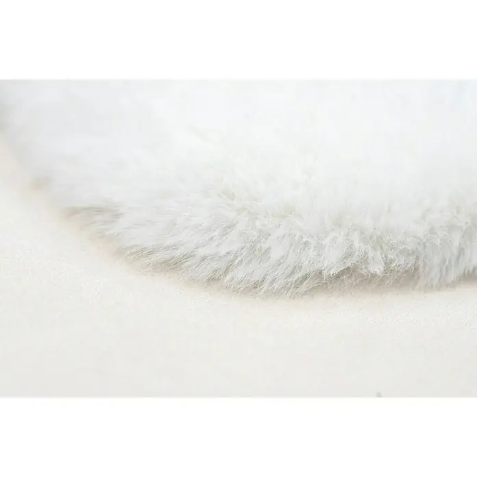 Kayoom Deko-Kunstfell Rabbit - Tieroptik, Weiß, 90 x 60 cm, 100 % Polyester - Detailaufnahme