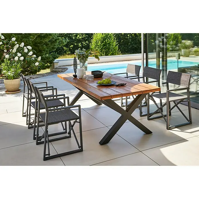 Sunfun Maja Vrtna stolica - Š x D x V: 55 x 53 x 85 cm, Antracit, Preklopno