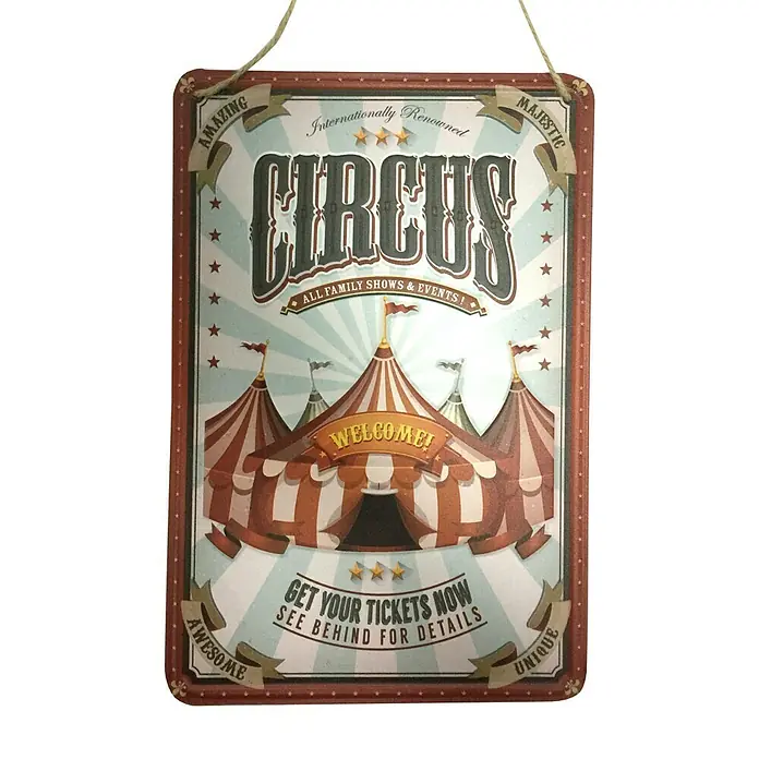 Placa metálica Vintage - Deportes, 20 x 30 cm