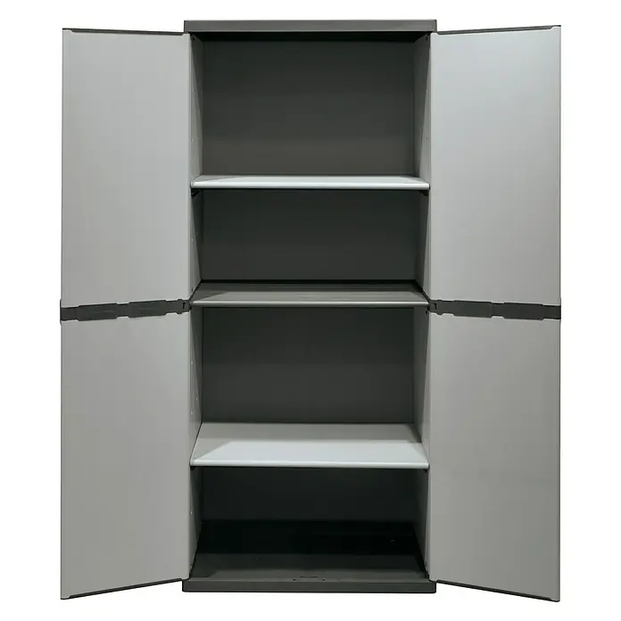 Kunststoffschrank - L x B x H: 39,5 x 68 x 168 cm, Traglast: 25 kg/Boden - Vorderansicht