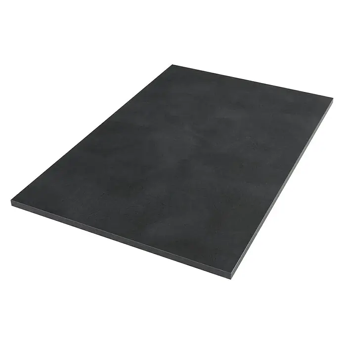 Tischplatte - Midnight Stucco, 120 cm x 80 cm x 25 mm - Rechte Seitenansicht