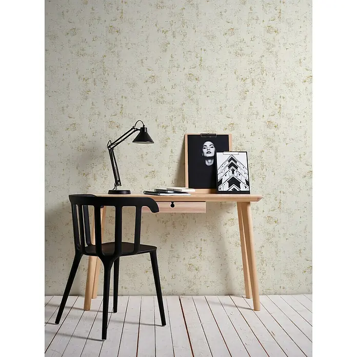 AS Creation Trendwall Vliestapete - Beige/Gold/Metallic, Betonoptik, 10,05 x 0,53 m - Stimmungsaufnahme